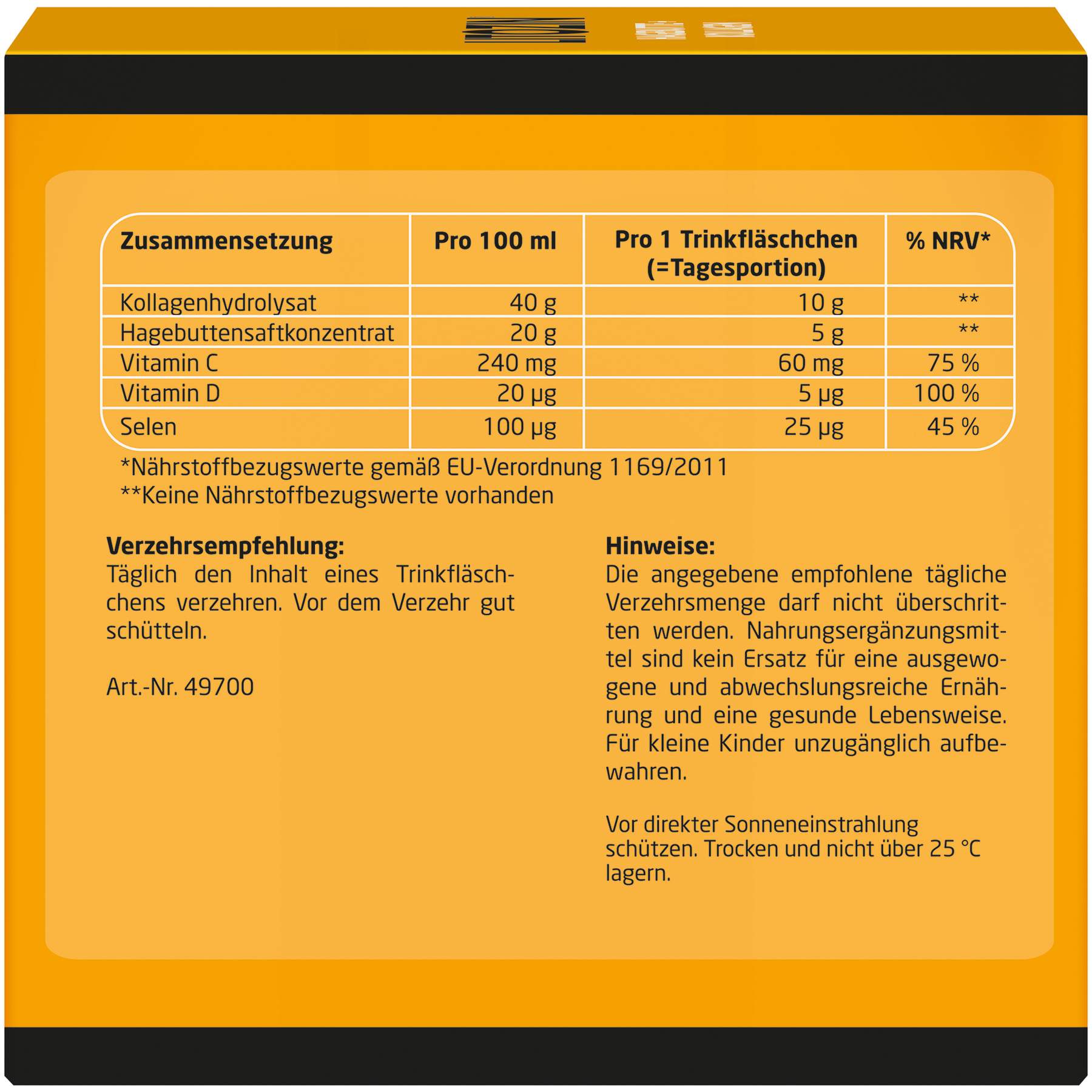 Litozin Hagebutte + Kollagen Trinkflasche 30 x 25 ml