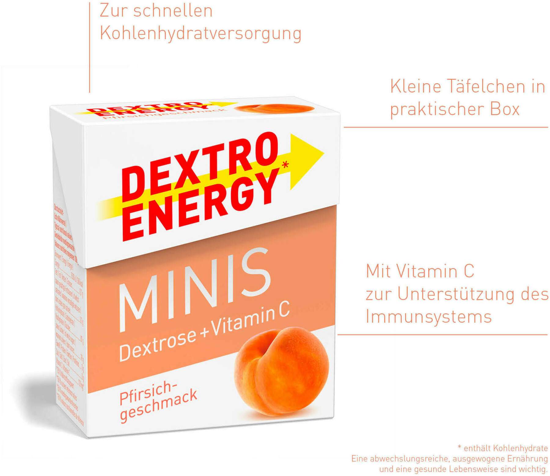 Dextro Energy Minis Pfirsich 1 Stück