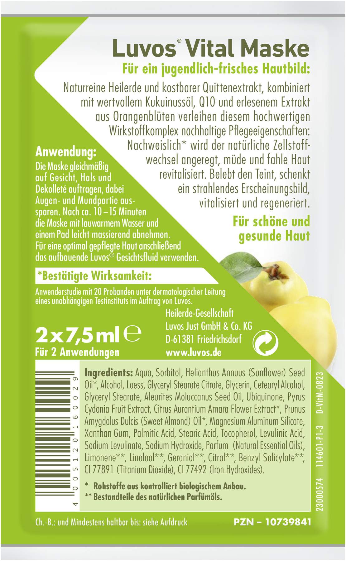 Luvos Naturkosmetik Heilerde Vital 2 X 7,2 ml Maske