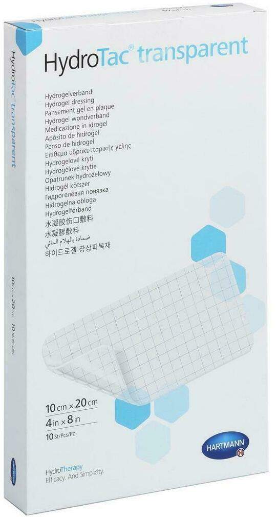 Hydrotac Transparent Hydrogelverb. 10 X 20 cm 10 Stück