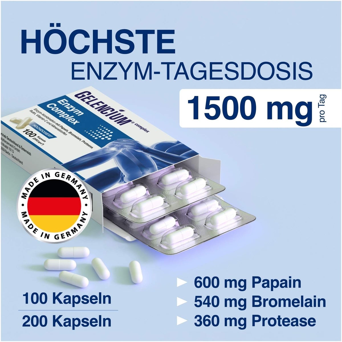 Gelencium Enzym Complex 200 Kapseln
