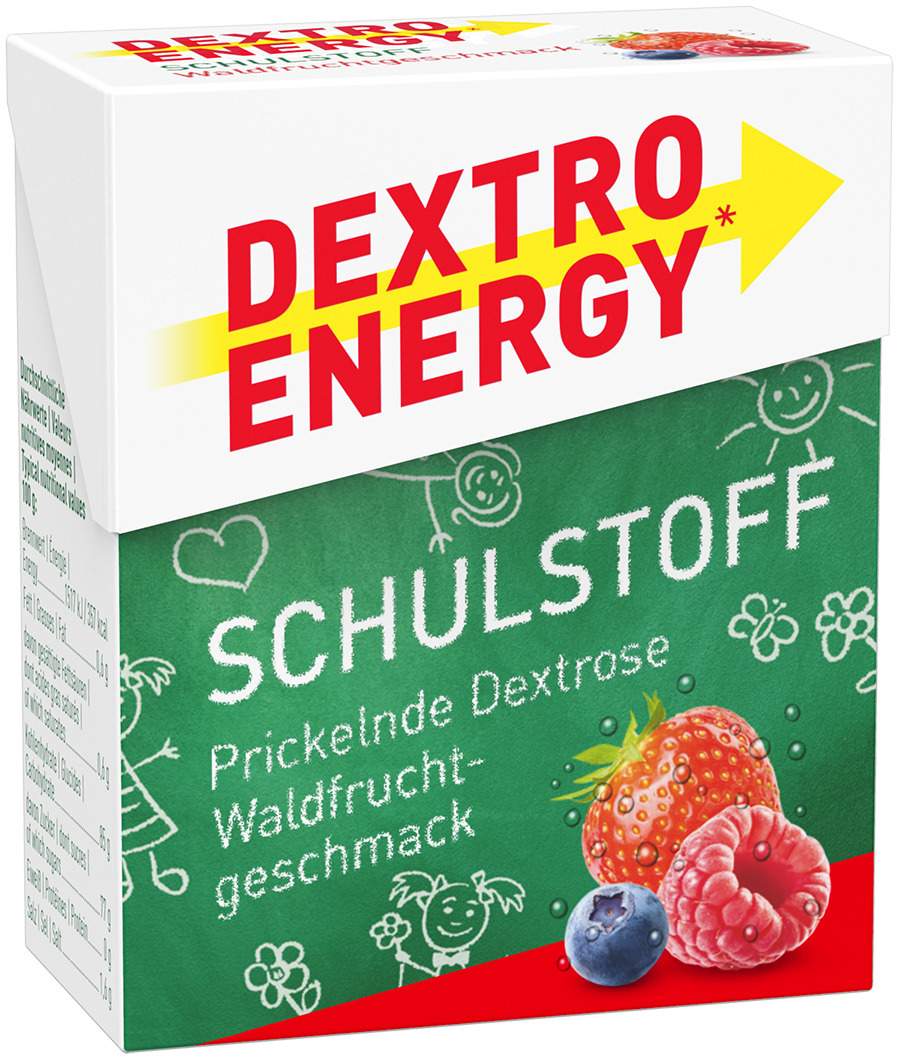 Dextro Energy Schulstoff Waldfrucht 50 G Taefelchen