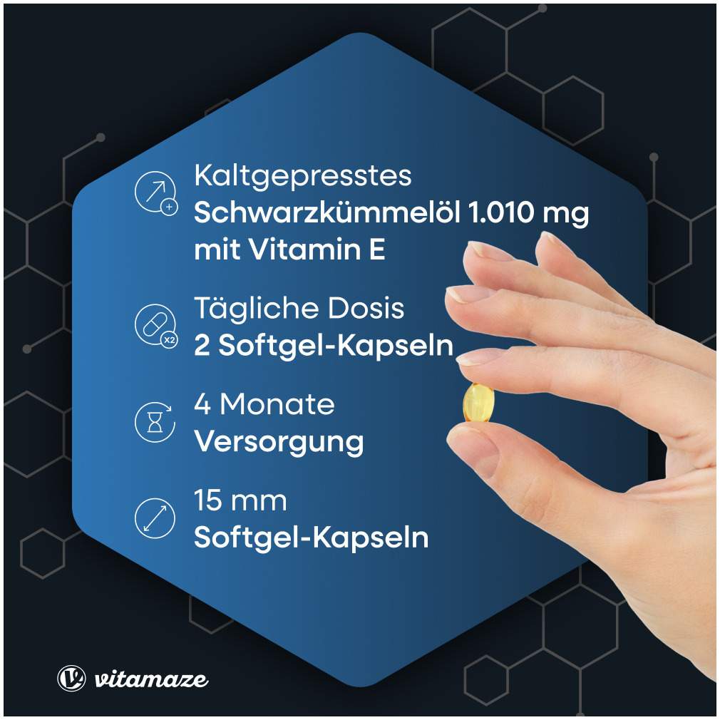 Schwarzkümmelöl + Vitamin E 240 Kapseln