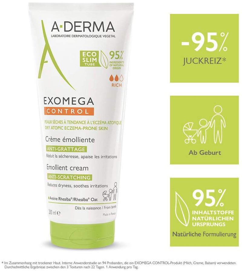 A-Derma Exomega Control Creme rückfettend 200 ml