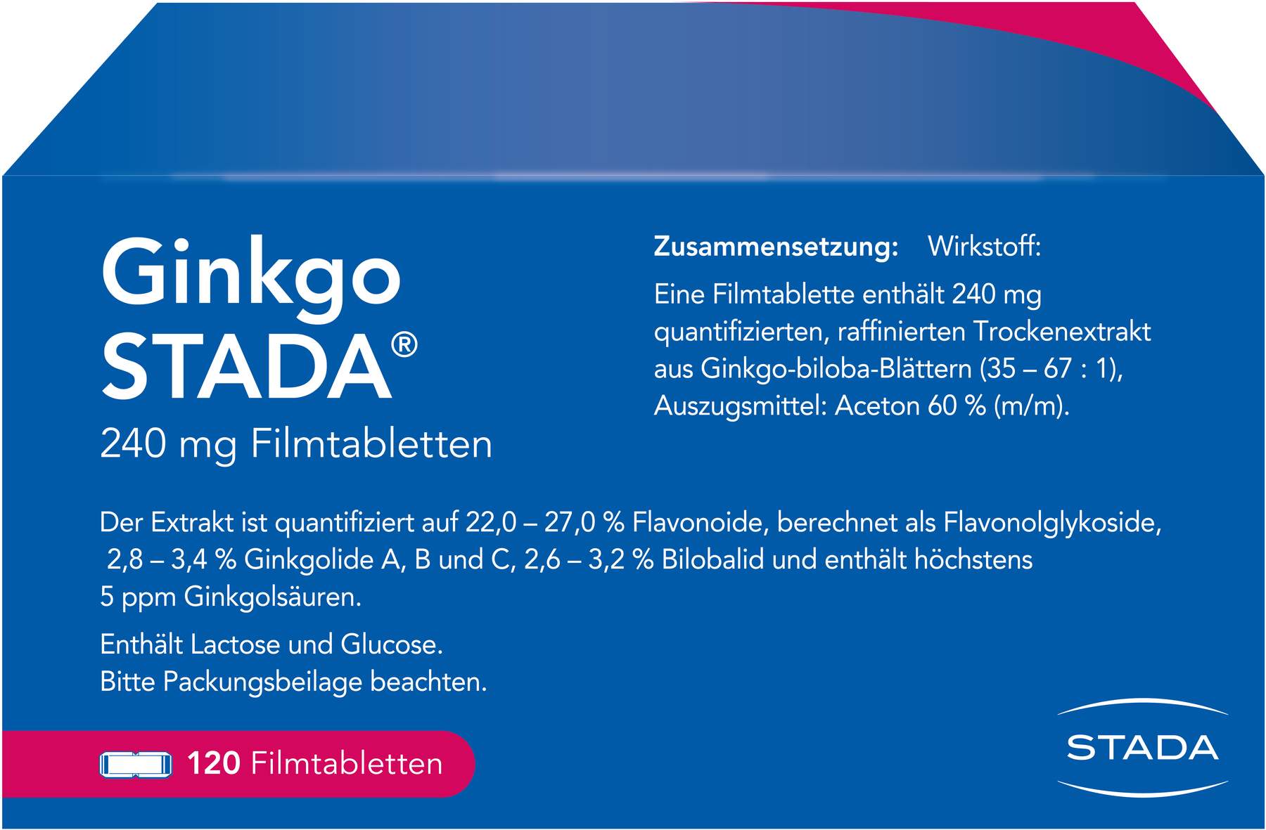 Ginkgo Stada 240 mg 120 Filmtabletten