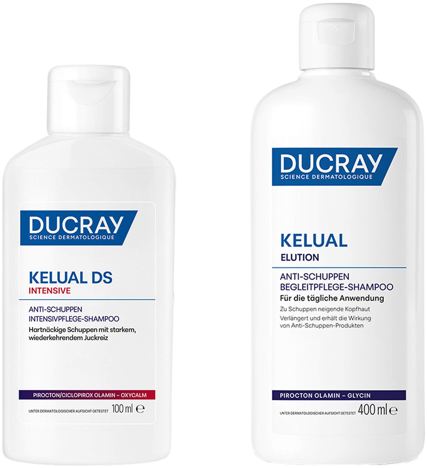 Ducray Kelual DS intensives Anti - Schuppen Shampoo 100 ml + Ducray Kelual Elution Begleitpflege 400 ml Shampoo