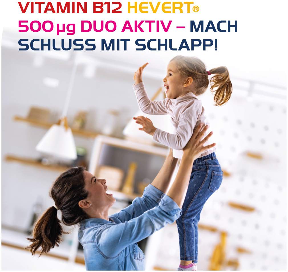 Vitamin B12 Hevert 500 µg Duo Aktiv 180 Lutschtabletten