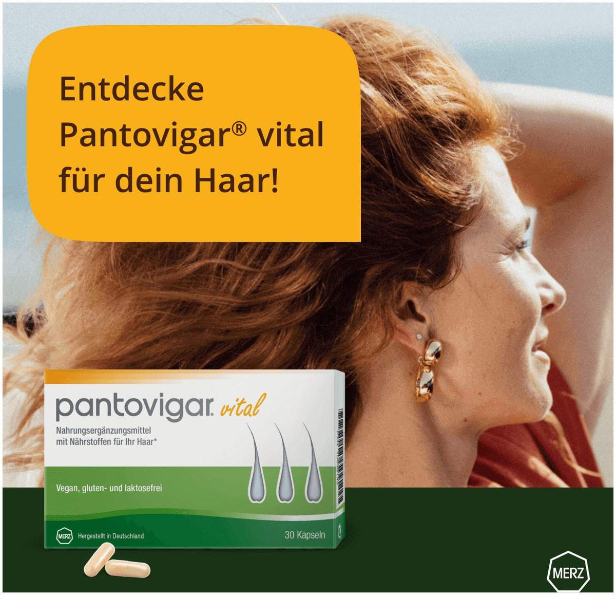 Pantovigar vital Kapseln mit Nährstoffen für die Haare 60 Kapseln