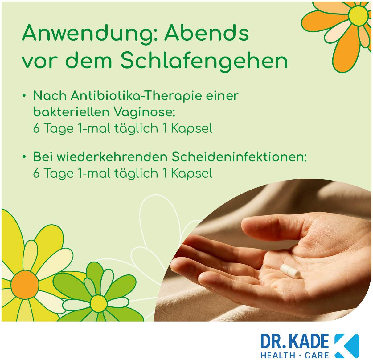 Kadeflora Milchsäurebakterien Vaginalkapseln 6 Stück