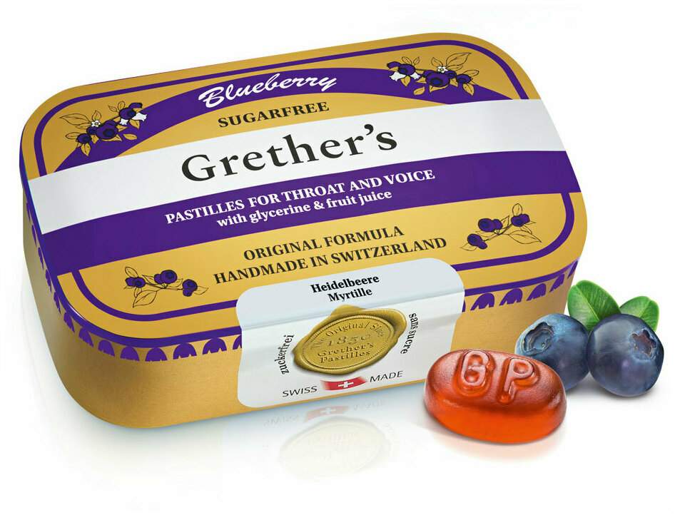 Grether s Pastilles Blueberry Zuckerfrei Dose 110 G
