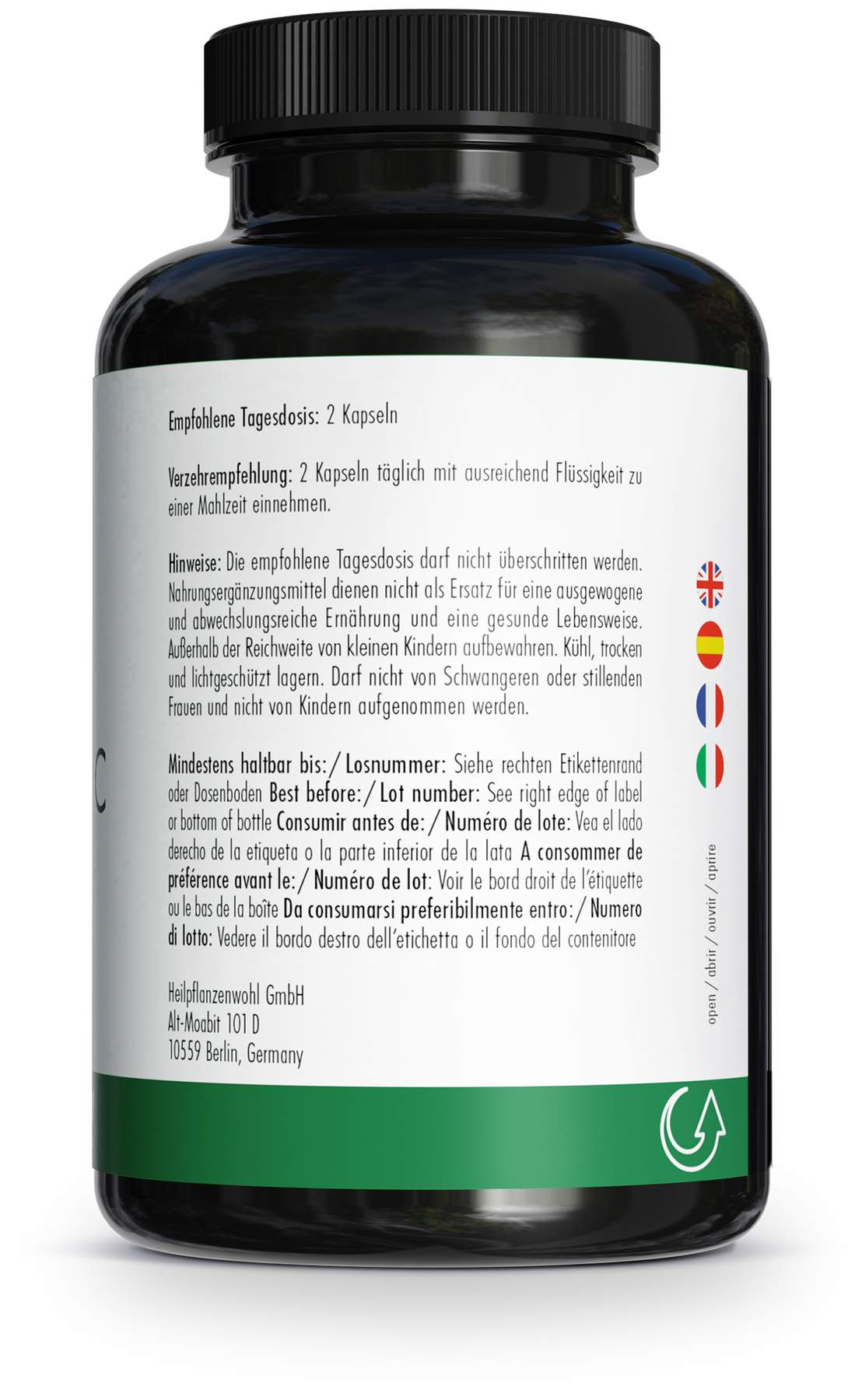 Green Naturals Vitamin C 1250 mg liposomal vegan 180 Kapseln