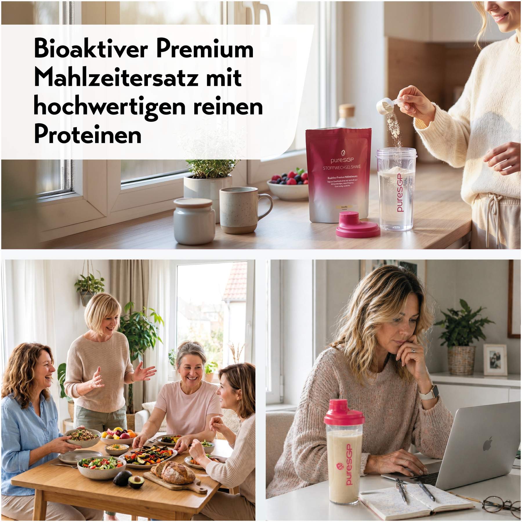 PureSGP Stoffwechsel-Shake Pulver Starter Set 4 Beutel