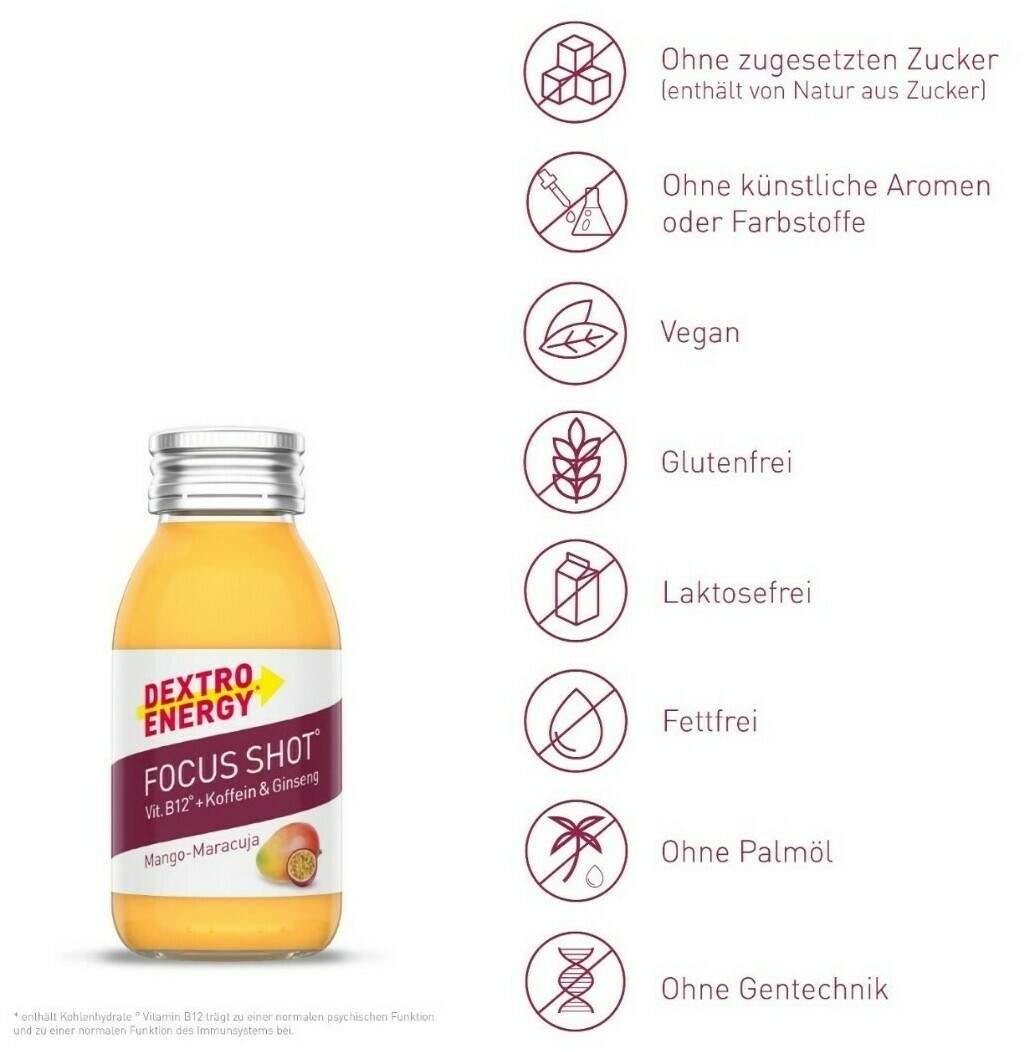 Dextro Energy Focus Shot Mango-Maracuja 60 ml