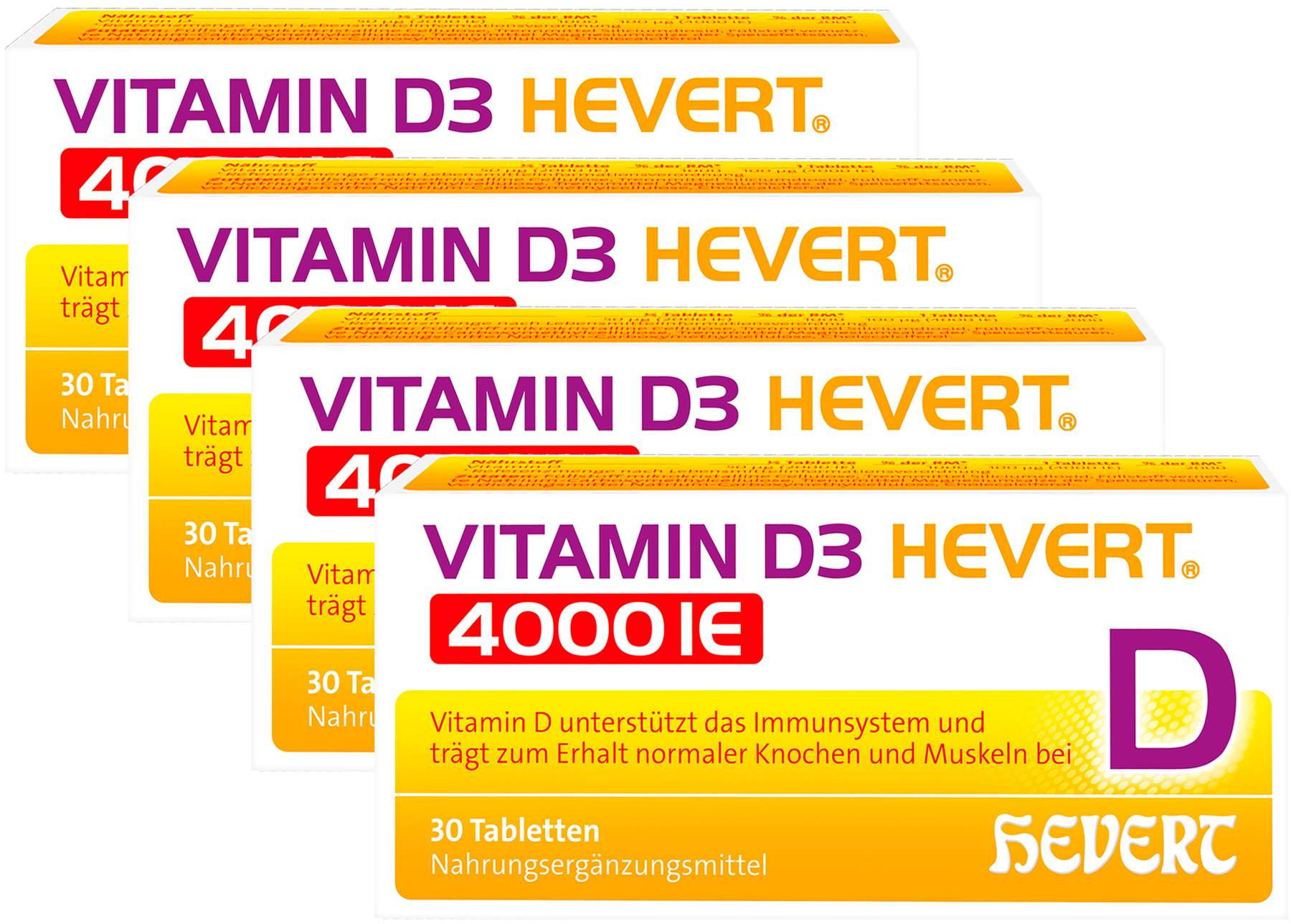 Vitamin D3 Hevert 4000 IE 4 x 30 Tabletten