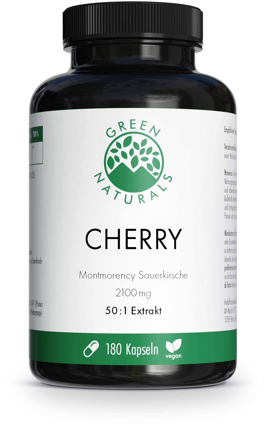 Green Naturals Cherry Montmorency Sauerkirsche 2100 mg 180 Kapseln