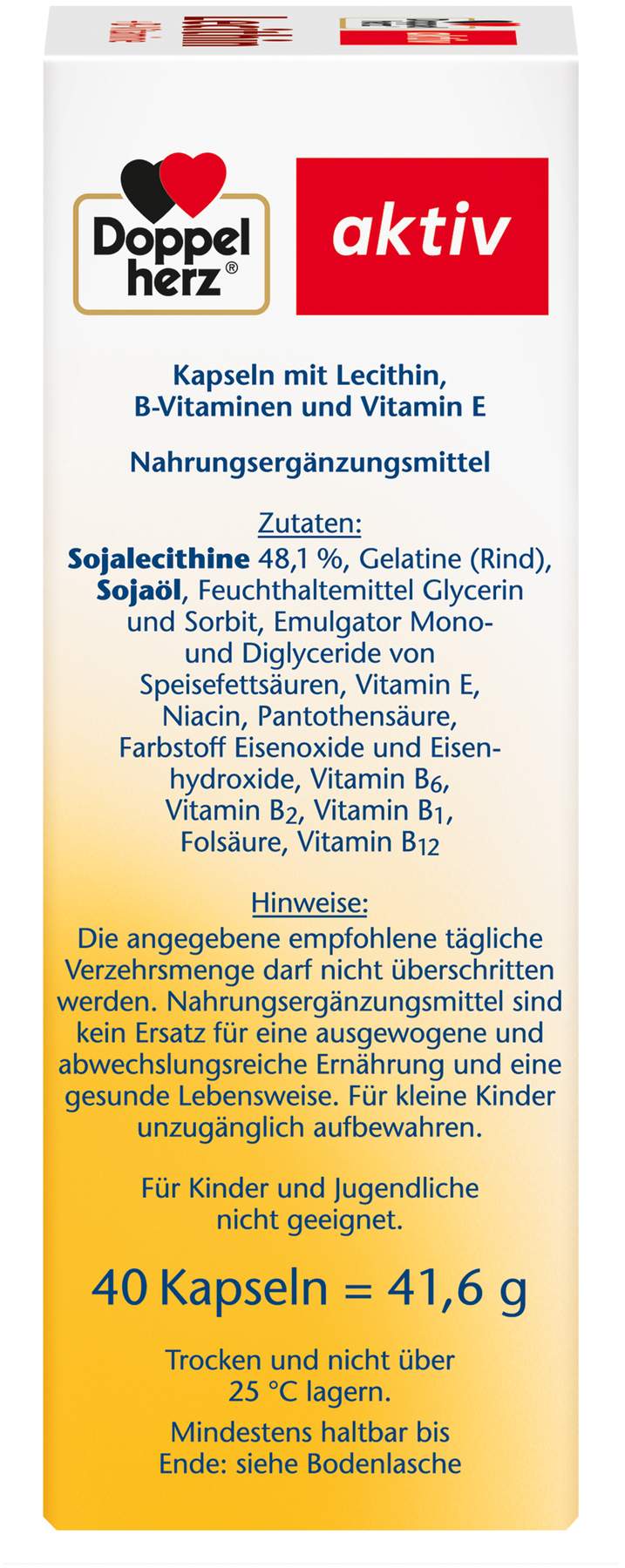 Doppelherz aktiv Lecithin + B Vitamin Kapseln 40 Kapseln