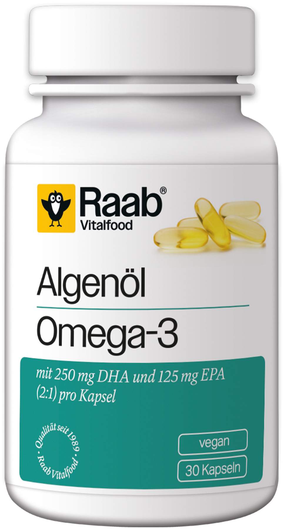 Raab Vitalfood  Algenöl Omega-3 30 Kapseln