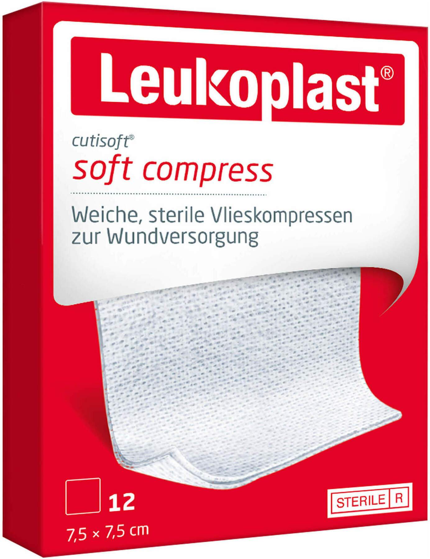 Leukoplast Cutisoft Vlieskompr.Steril 7,5 X 7,5 cm