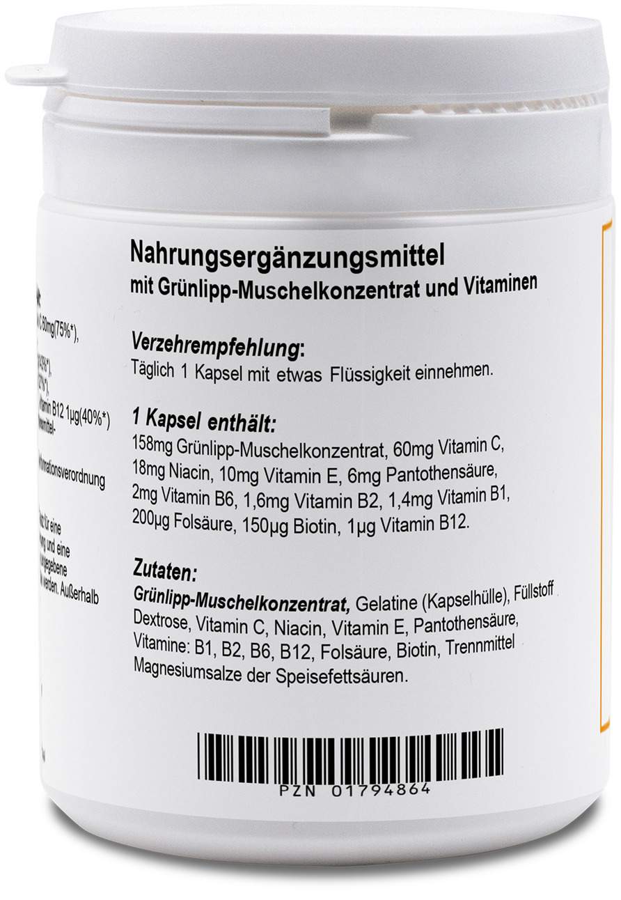 Grünlipp Muschel Konzentrat 120 Kapseln