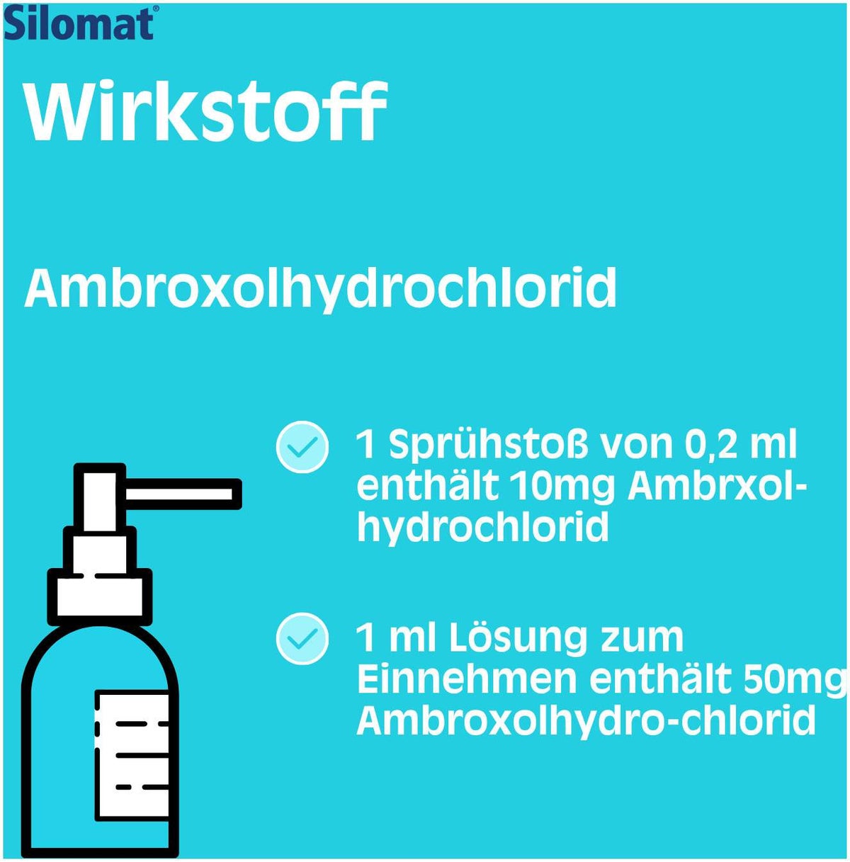 Silomat 10 mg Hustenlöser Spray mit Ambroxolhydrochlorid