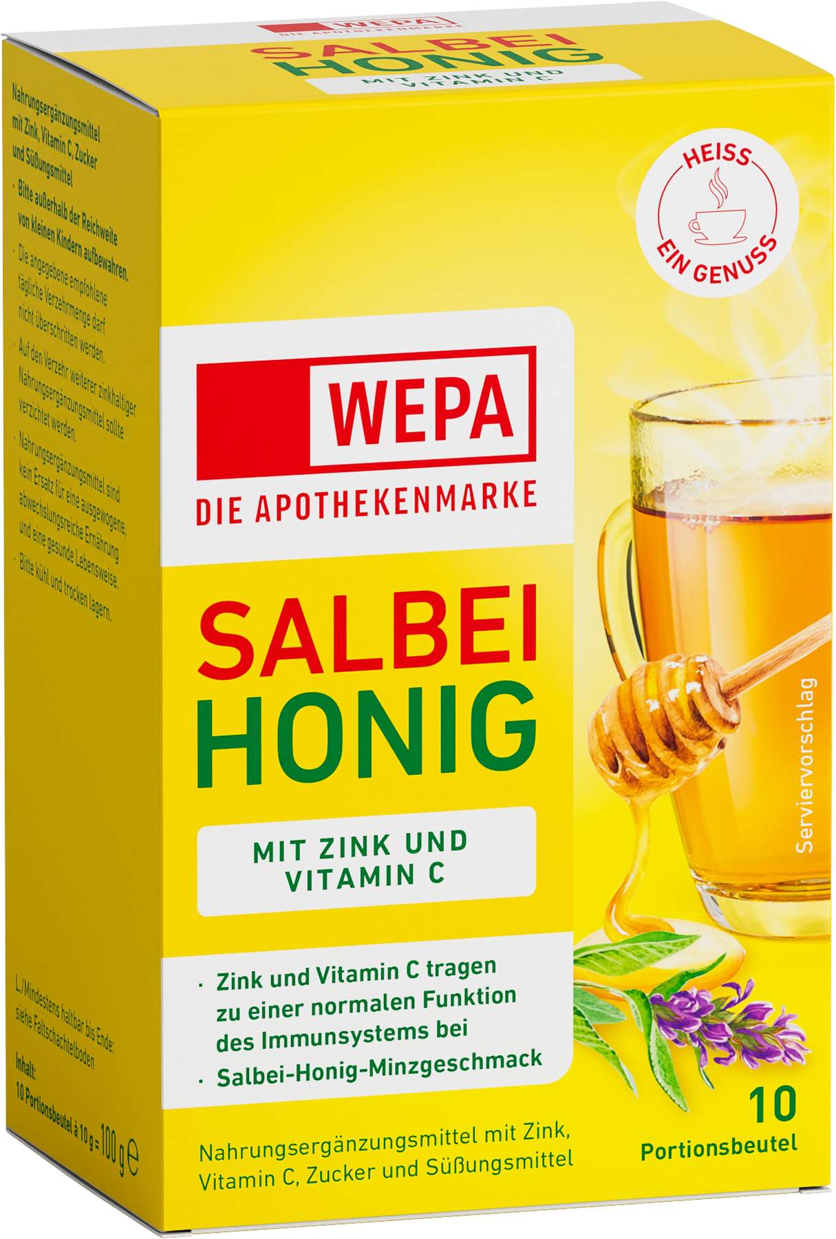 WEPA Salbei + Honig + Vitamin C +zink 10 X 10 Pulver