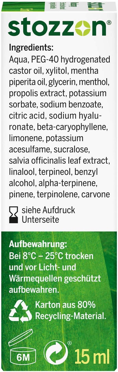 Stozzon Mundspray Pfefferminze 15 ml