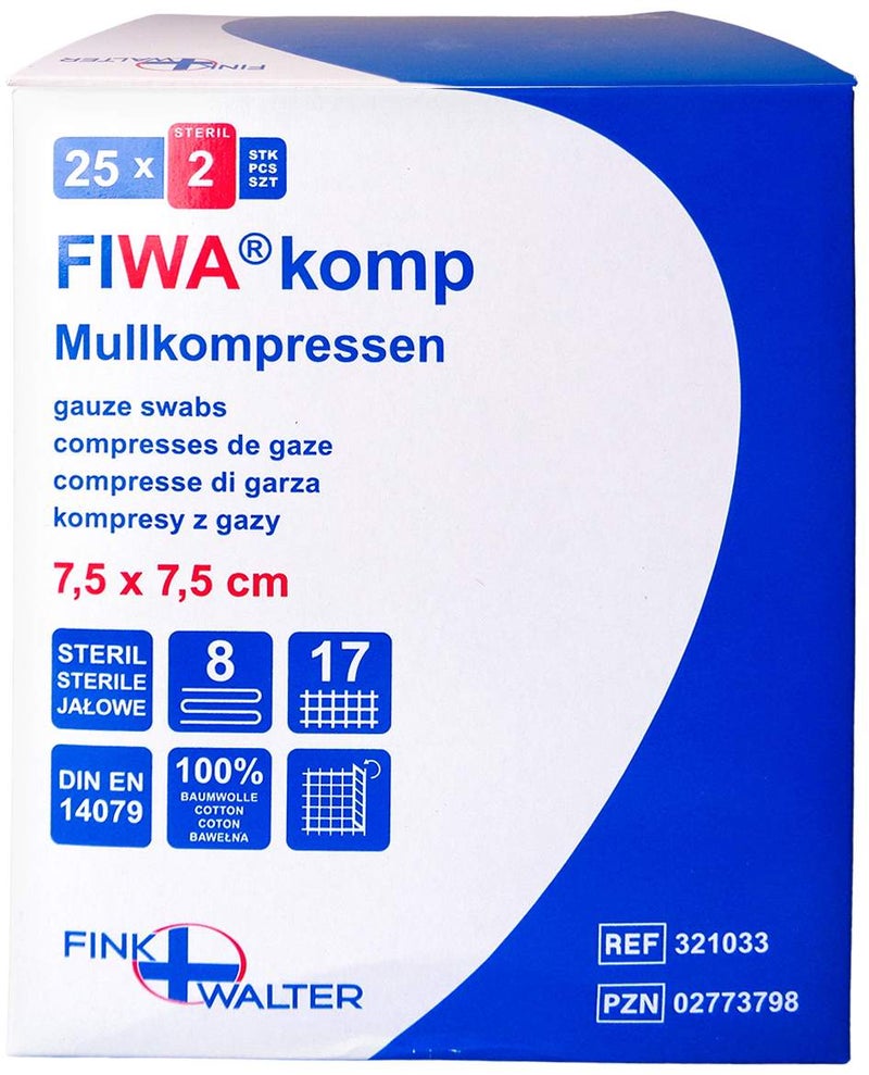 Mullkompressen 7,5x7,5 cm Steril 8fach