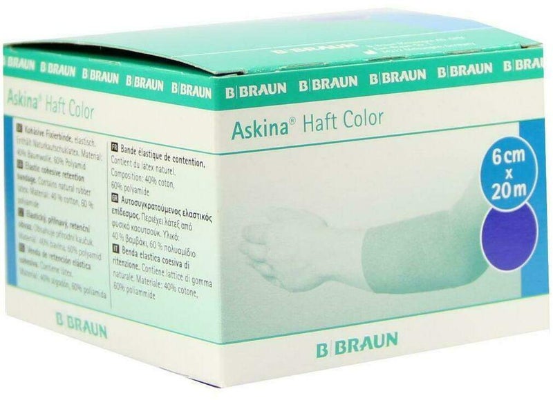 Askina Haftbinde Color 6c M X 20 M Blau