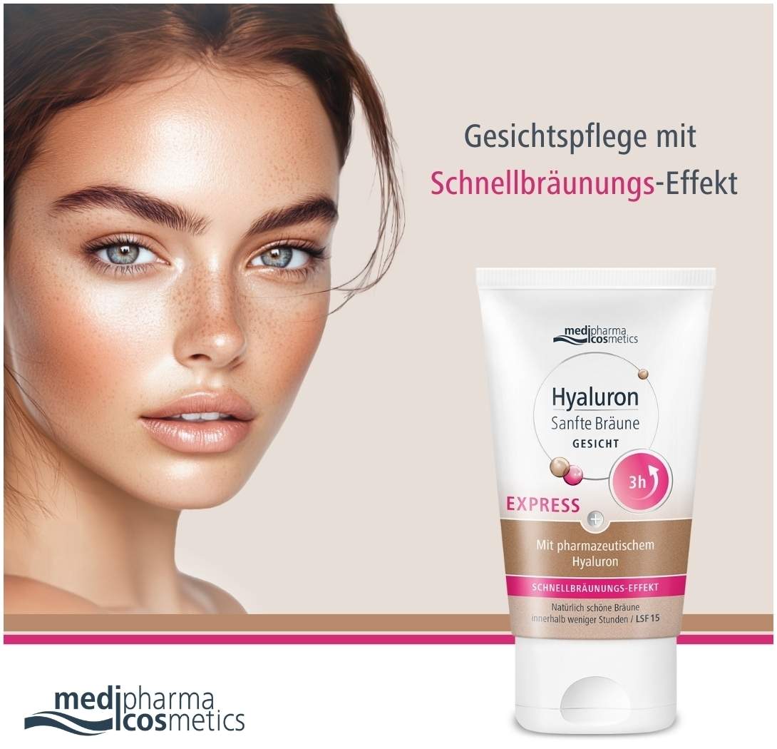 medipharma cosmetics Hyaluron Sanfte Bräune Express Gesichtspflege 30 ml Creme