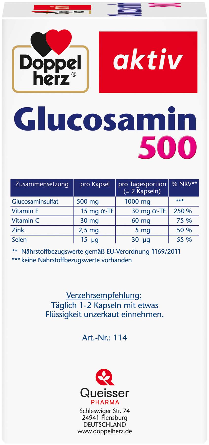 Doppelherz Aktiv Glucosamin 500 120 Kapseln