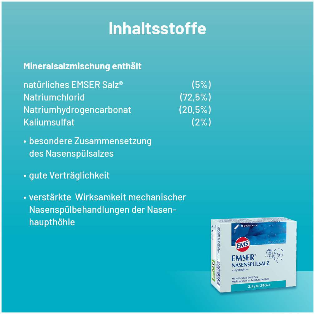 Emser Nasenspülsalz physiologisch 100 Beutel Pulver