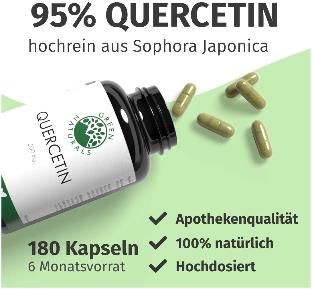 Green Naturals Quercetin 500 mg 180 Kapseln