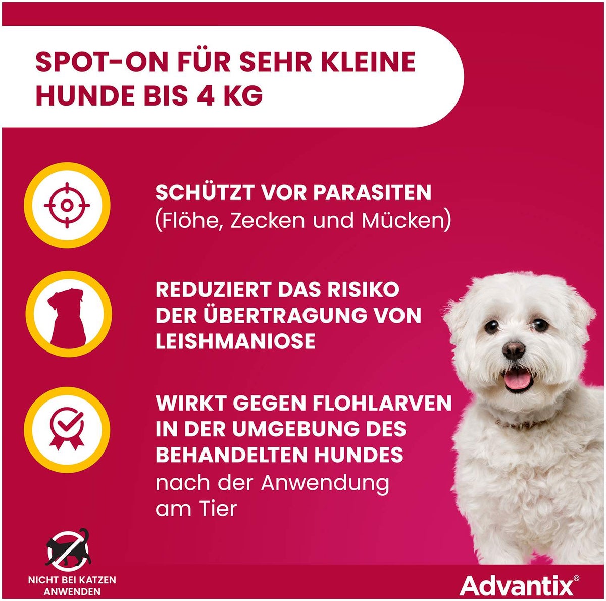 Advantix Spot-On Hund bis 4 kg 4 x 0,4 ml Lösung