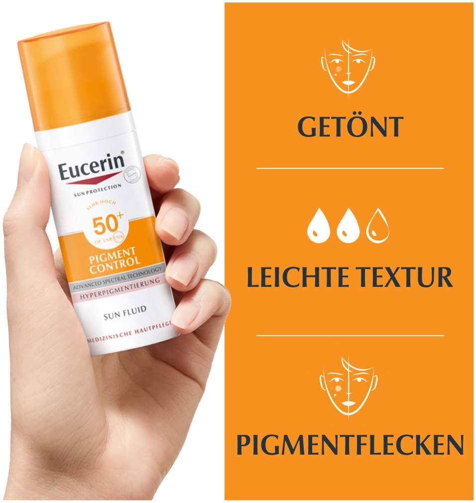 Eucerin Sun Pigment Control Face Fluid Getönt (Mittel) LSF 50+ 50 ml