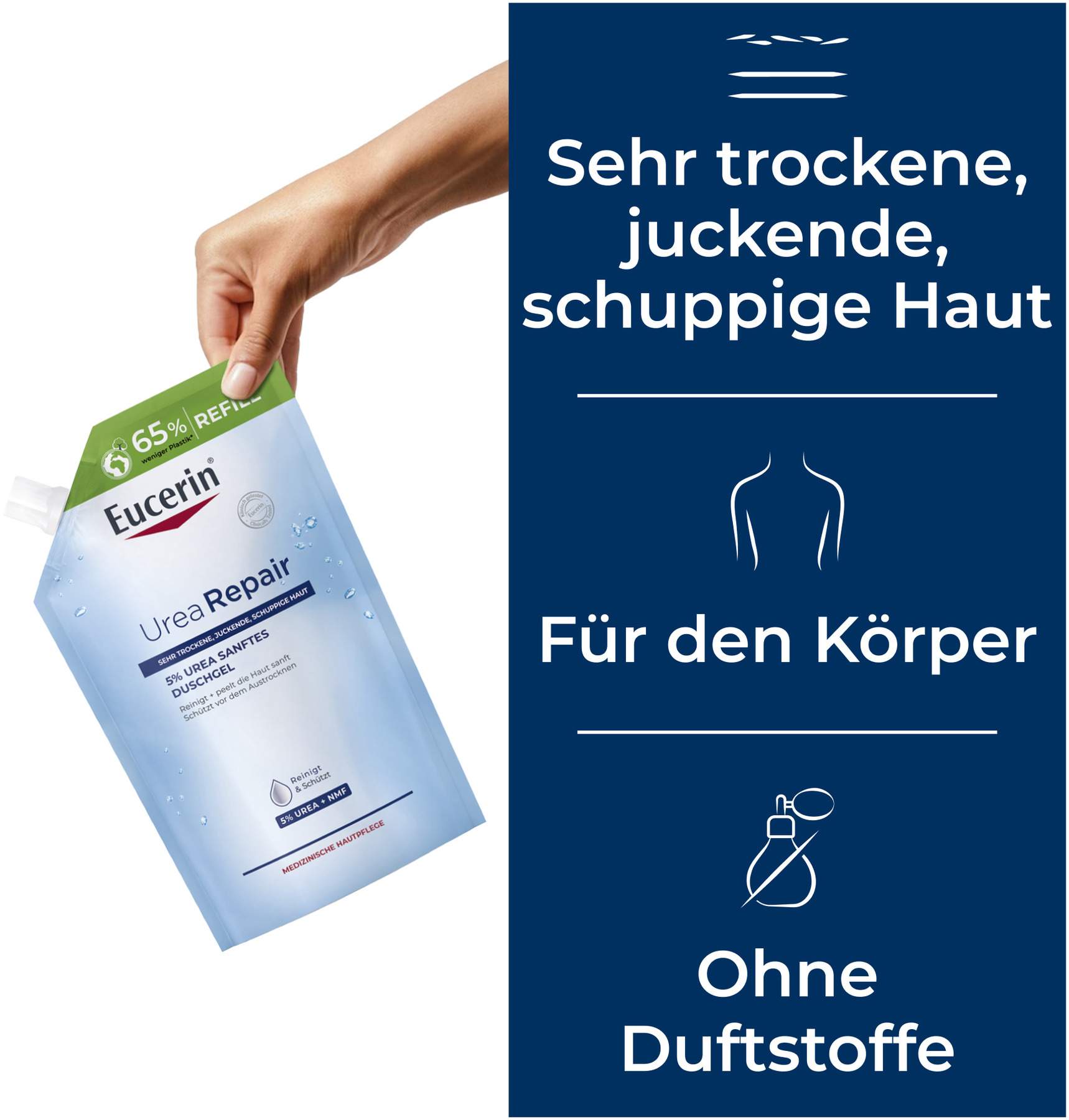 Eucerin UreaRepair 5% Urea Sanftes Duschgel Refil 400 ml