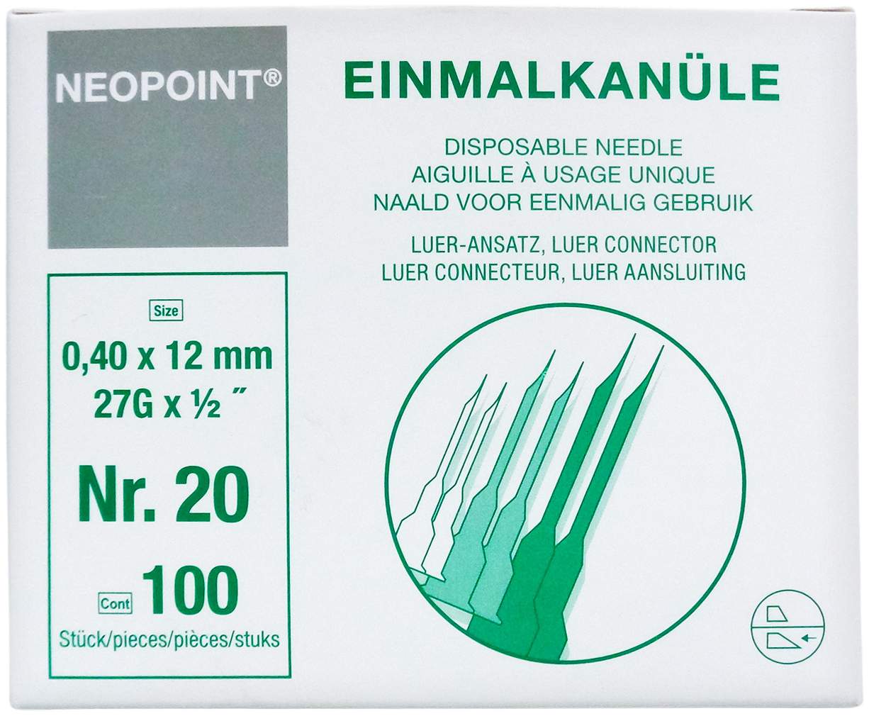 Kanülen Neopoint 20 0,40 X 12 100 Stk