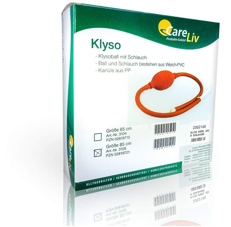 Klyso Komplett 85cm Schlauch und Kanüle