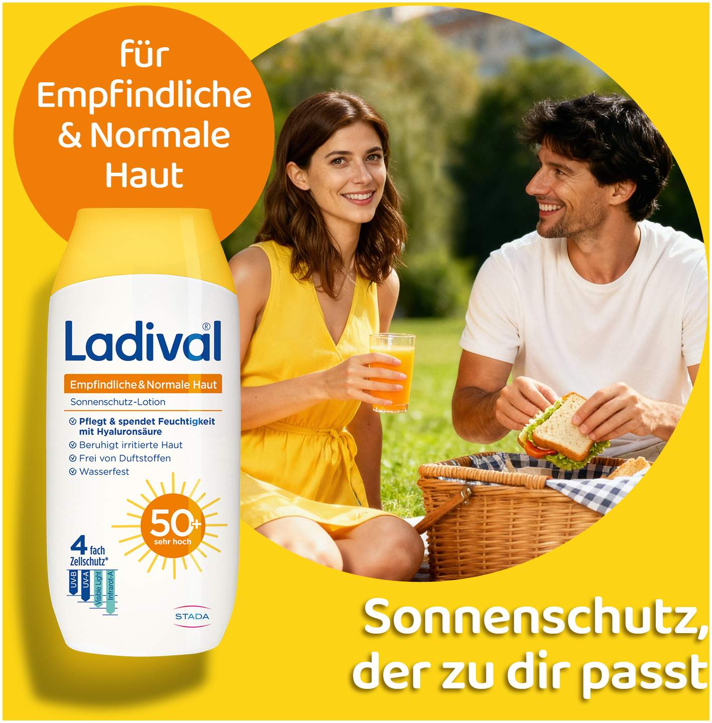 Ladival empfindliche & normale Haut Sonnenschutz-Lotion LSF 50+ 200 ml