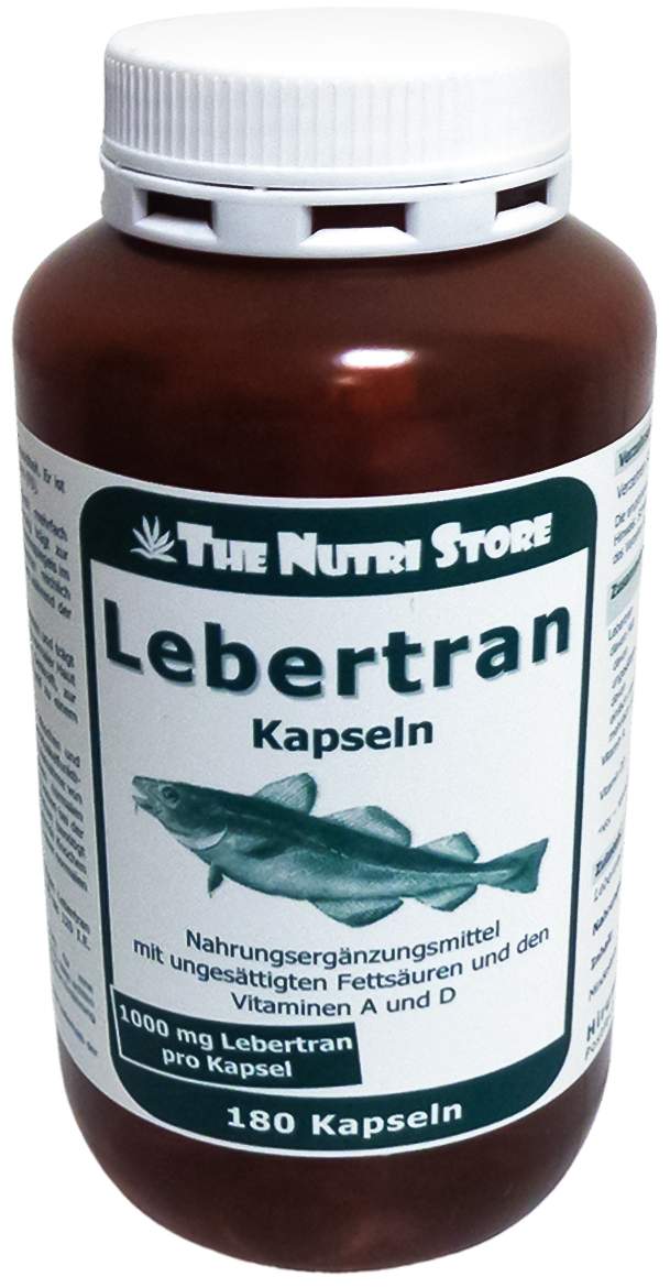 Lebertrann 1000 mg Kapseln  180 Stück