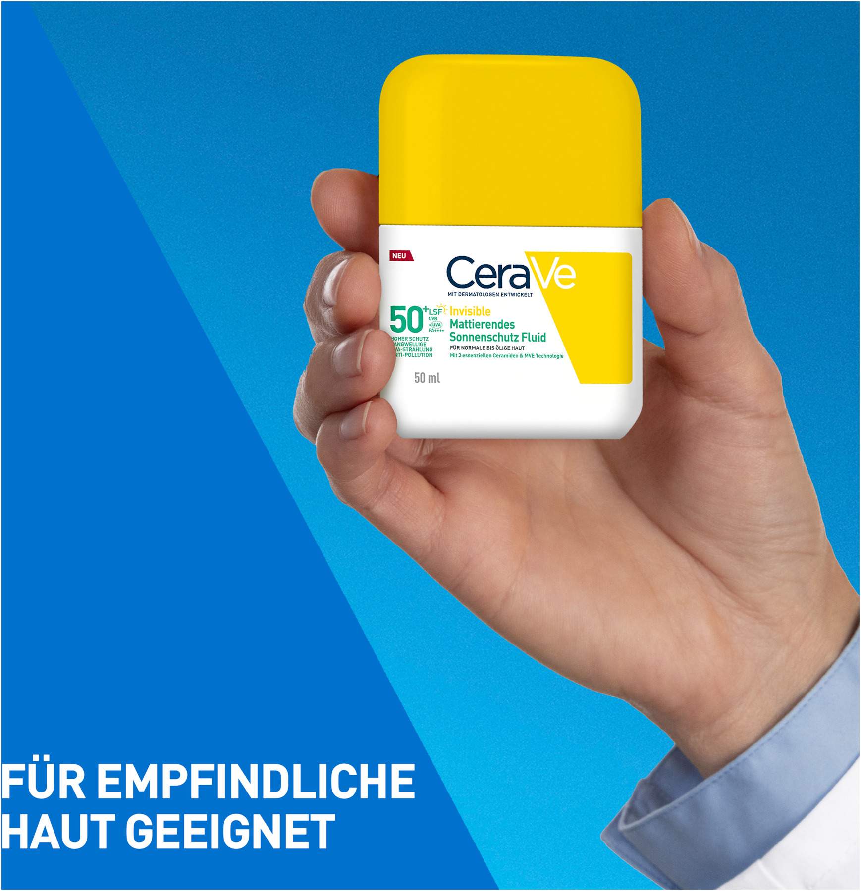 CeraVe Mattierendes Sonnenschutz Fluid LSF 50+ - für ölige Haut 50 ml