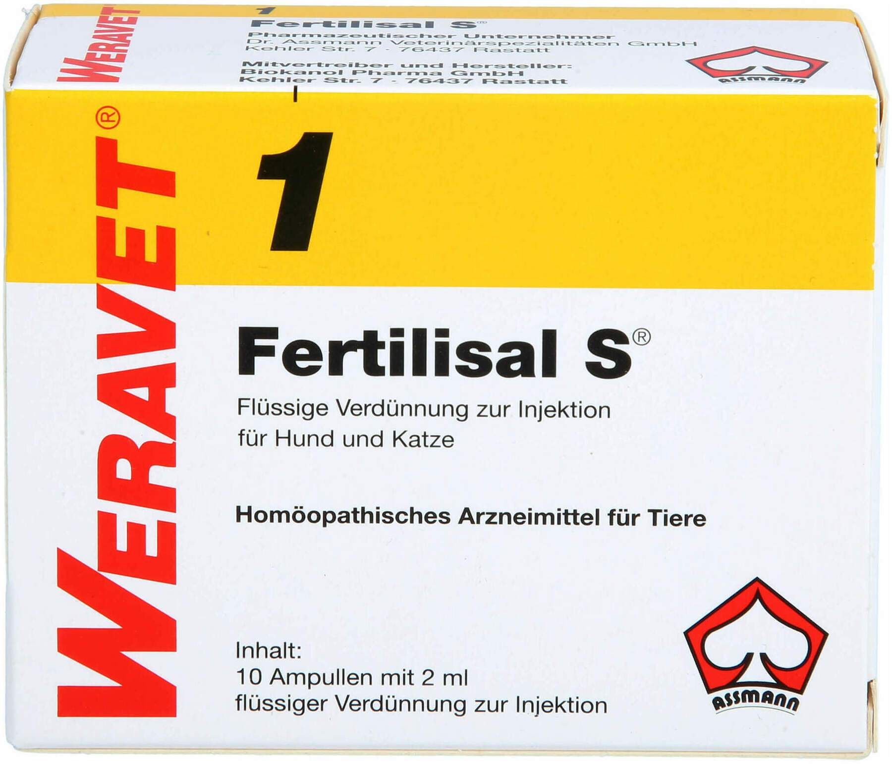 Fertilisal S1 Ampullen Für Hunde Katzen Heim-Und Z