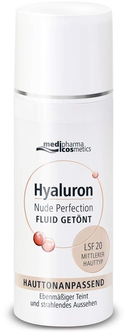 medipharma cosmetics Hyaluron Nude Perfection Fluid getönt mittlerer Hauttyp LSF20 50 ml