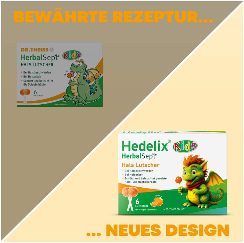 Hedelix HerbalSept Hals Lutscher Kids 6 Stück