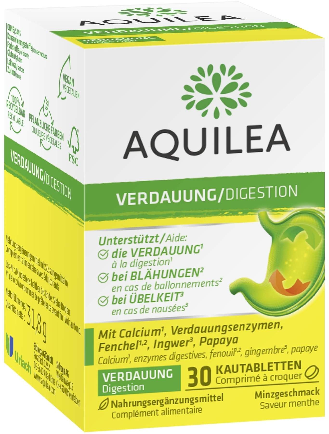 Aquilea Verdauung Kautabletten 30 Stück