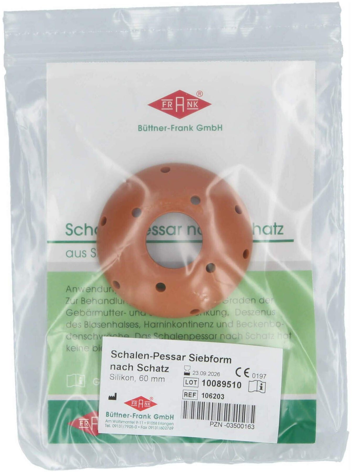 Siebpessar Silikon 60 mm Nach Schatz