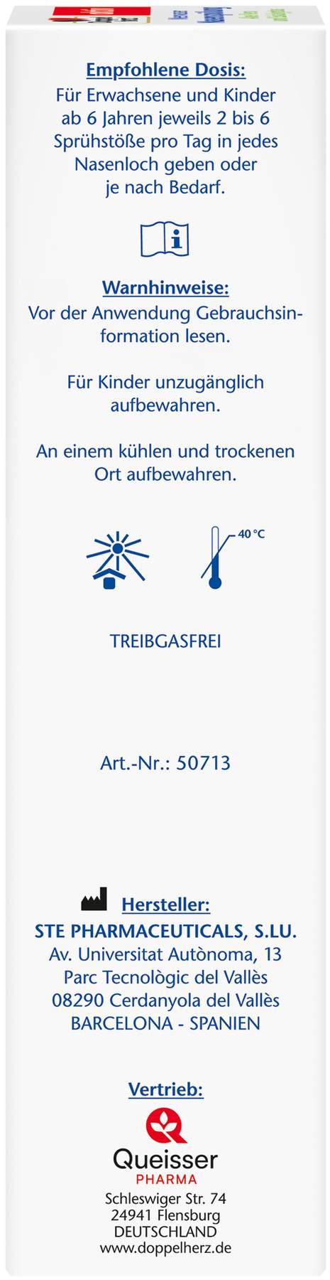 Doppelherz Aktiv Meerwasser Nasenspülung Aloe Vera und...