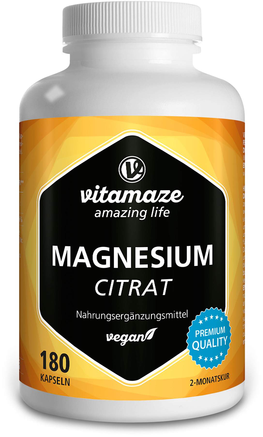 Magnesiumcitrat 360 mg Vegan 180 Kapseln