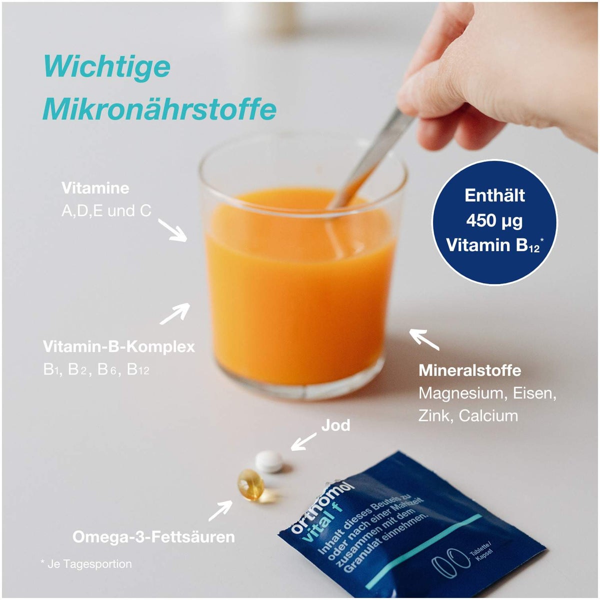 Orthomol Vital F 30 Tagesportionen Granulat 1 Kombipackung