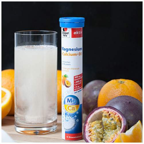 Doppelherz Aktiv Magnesium + Calcium + D3 6 X 15 Brausetabletten