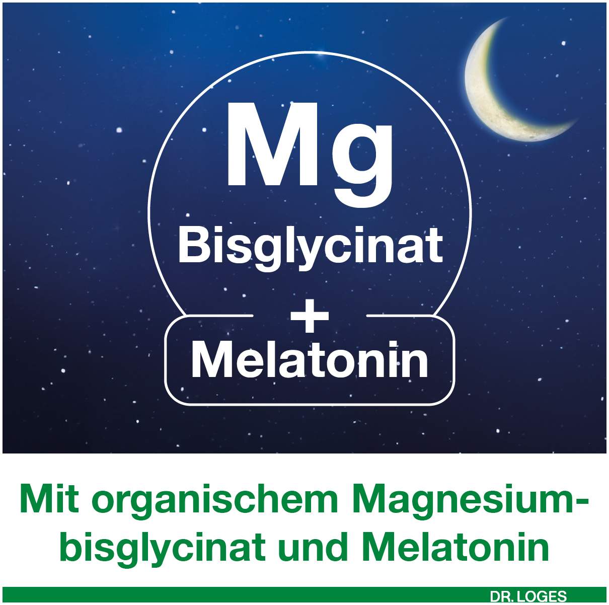 Magnesium-Loges Gute Nacht mit Melatonin 60 Kapseln